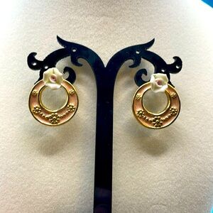“1928” Gold Circle Earrings